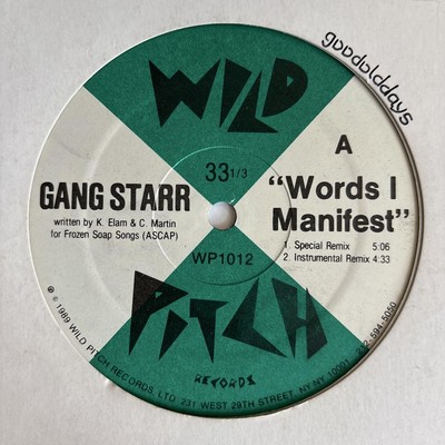 GANG STARR Words I Manifest オリジナル美品!! Gang Starr - Words I Manifest Us Original | eBay