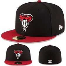 New Era Arizona Diamondbacks Fitted Hat MLB 17 On Field Alt2 Black 2Tone Cap