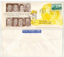 1964 NEW YORK WORLD'S FAIR FDC 1244-69 TEXAS REINERY BROWN/YELLOW VARIETY