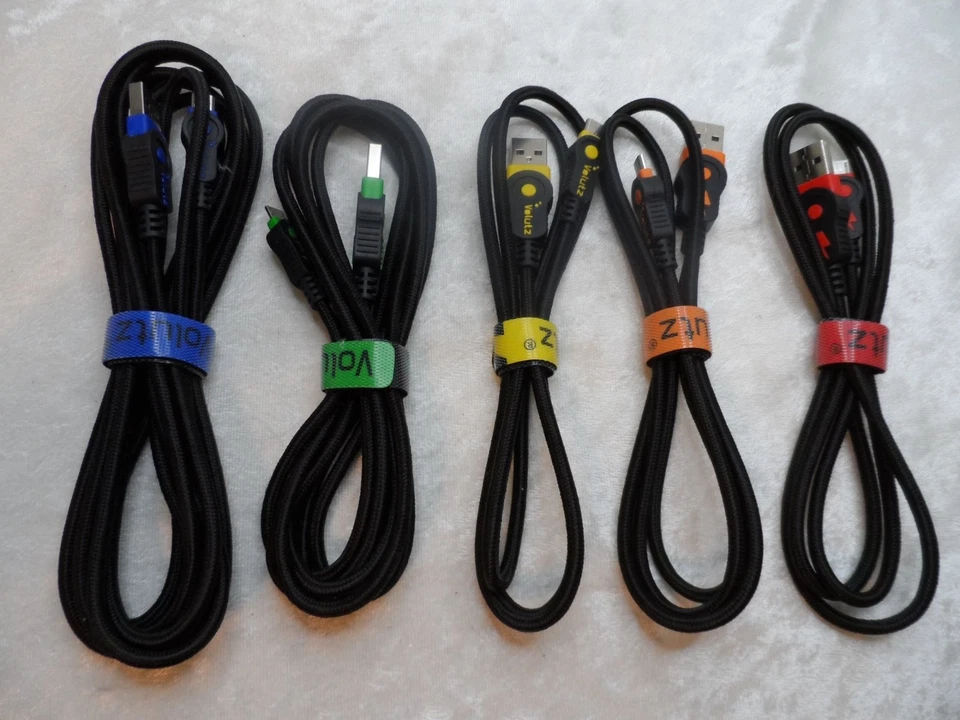 Volutz Equilibrium Series Micro-USB Fast Charging Cables Tangle Free 5-Pack - Image 2 of 4