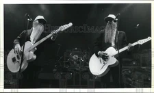 Press Photo Rock Group ZZ Top on Stage - syp31013