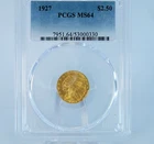 1927 P $2.5 Gold Indian Head PCGS MS 64 Quarter Eagle