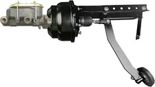 Universal Firewall Mount Power Brake Pedal Kit With 7 Dual Booster Master