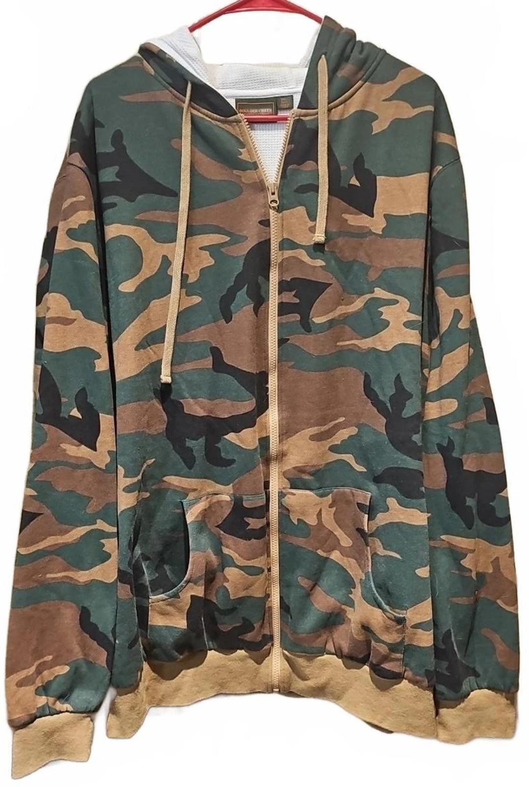 Boulder Creek Camo Thermal Lined Full Zip Hoodie Size 2XLT