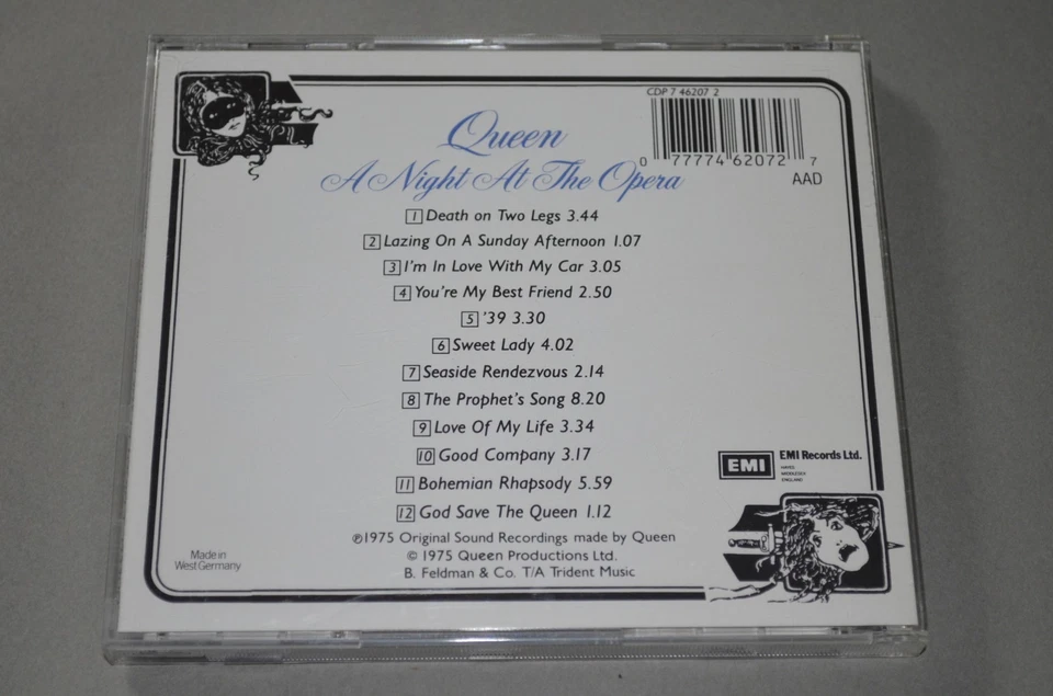 Queen – A Night At The Opera / EMI 1986 / W.Germany 1st. / Rar - Bild 3 von 3