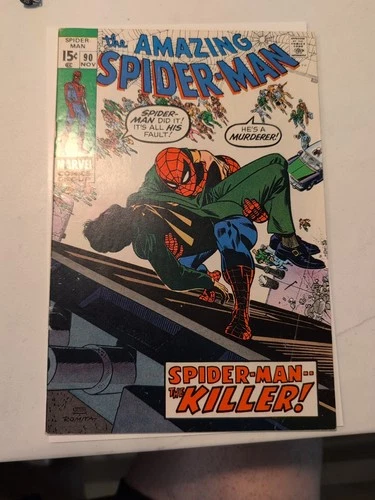 The Amazing Spider-Man #90 (Marvel Comics 1970) 🔑 Spider-Man…the Killer