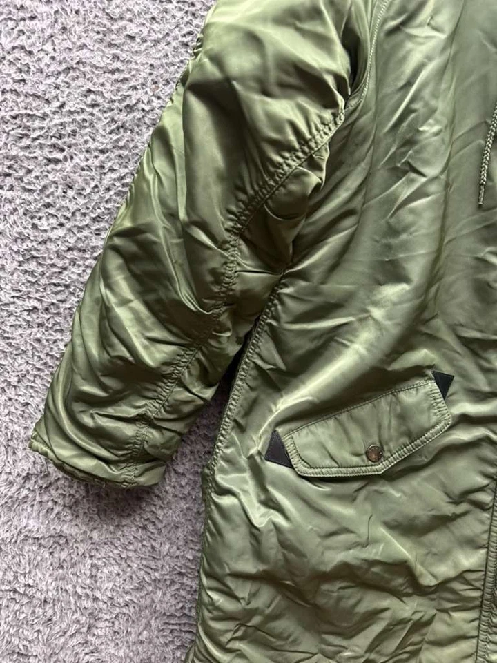 Chaqueta de invierno Alpha Industries Studio Field Parka verde salvia para mujer talla L Foto 4 de 4