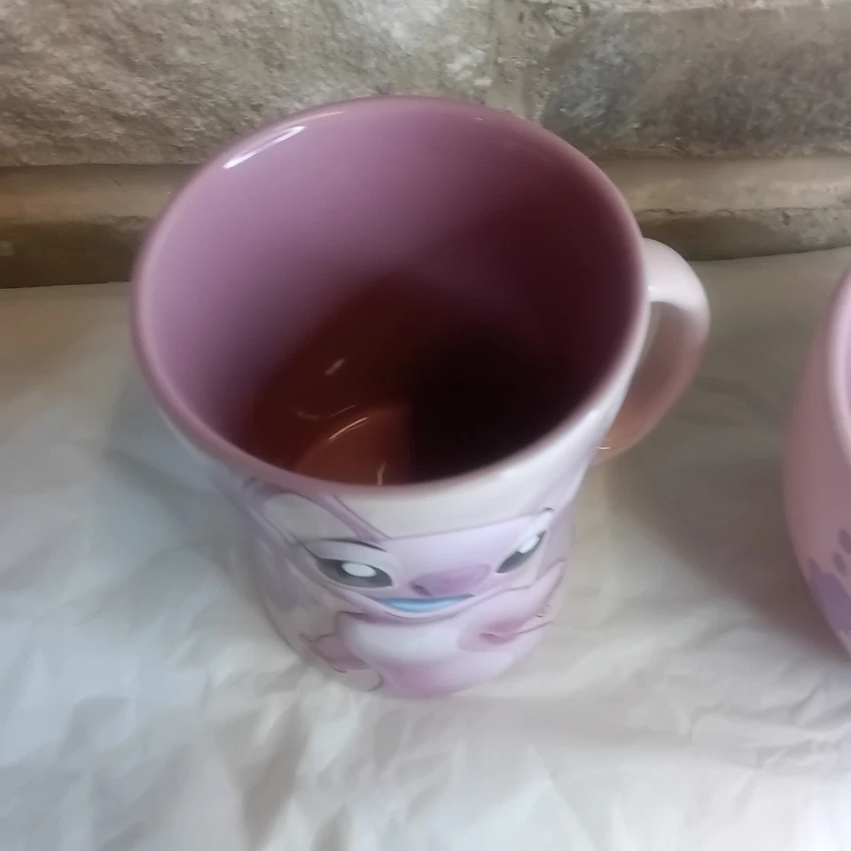 Disneyland Paris 3d Angel Mug And Bowl Set New Stoneware - Image 3 of 4