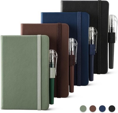 4 Pack Small Notebook Pocket Notebook, A6 Mini Leather Hardcover Journal, 3.7'' X