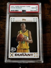 2007 Topps Kevin Durant Rookie Card #2 PSA 10. rookie card picture