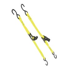 Boat Trailer Transom Tie Down Straps 1"x5" 1763lbs Break Strength Ratchet Yellow