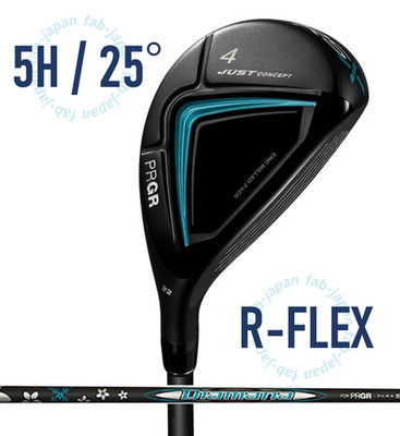PRGR RS X HYBRID 5H LOFT 25 DIAMANA GRAPHITE M-37 R-FLEX w/HC RESCUE UT RSX MENS