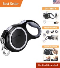 26Ft Retractable Dog Leash, Heavy Duty Great Leash for Dog up to 110 lbs, Ant...
