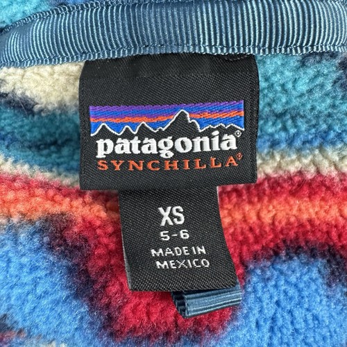 PATAGONIA Synchilla Delta Ramble Red Lightweight Snap-T Fleece Pullover Boys XS - Picture 3 of 6