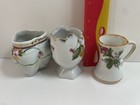Vintage Japanese Porcelain Miniature Clover-Shaped/Mini Mug & Eggshell Vases — photo 8