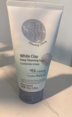 Korean White Clay Deep Cleansing Foam K-Beauty Face Wash Pore Care 5.29oz NEW