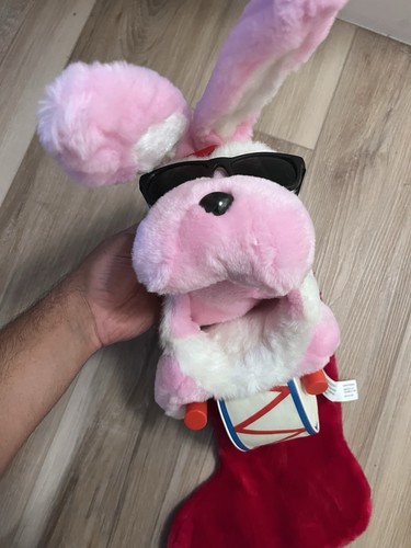 Calza natalizia peluche coniglietto Energizer 1993 gioco batteria occhiali da sole - Foto 9 di 10