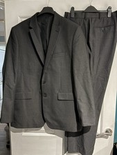 Men’s Moss Esq 2 Piece Dark Grey Suit Chest Size 46R Trs 40R