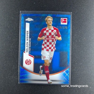 Topps Nelson Weiper 1. FSV Mainz Blue Wave   /175 Bundesliga Chrome 2023/24