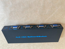4x3 VGA Switcher 4 In 3 Out Video Splitter Box only