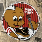 VINTAGE PIGGLY WIGGLY GROCERY STORE 12 INCH PORCELAIN ENAMEL SIGN