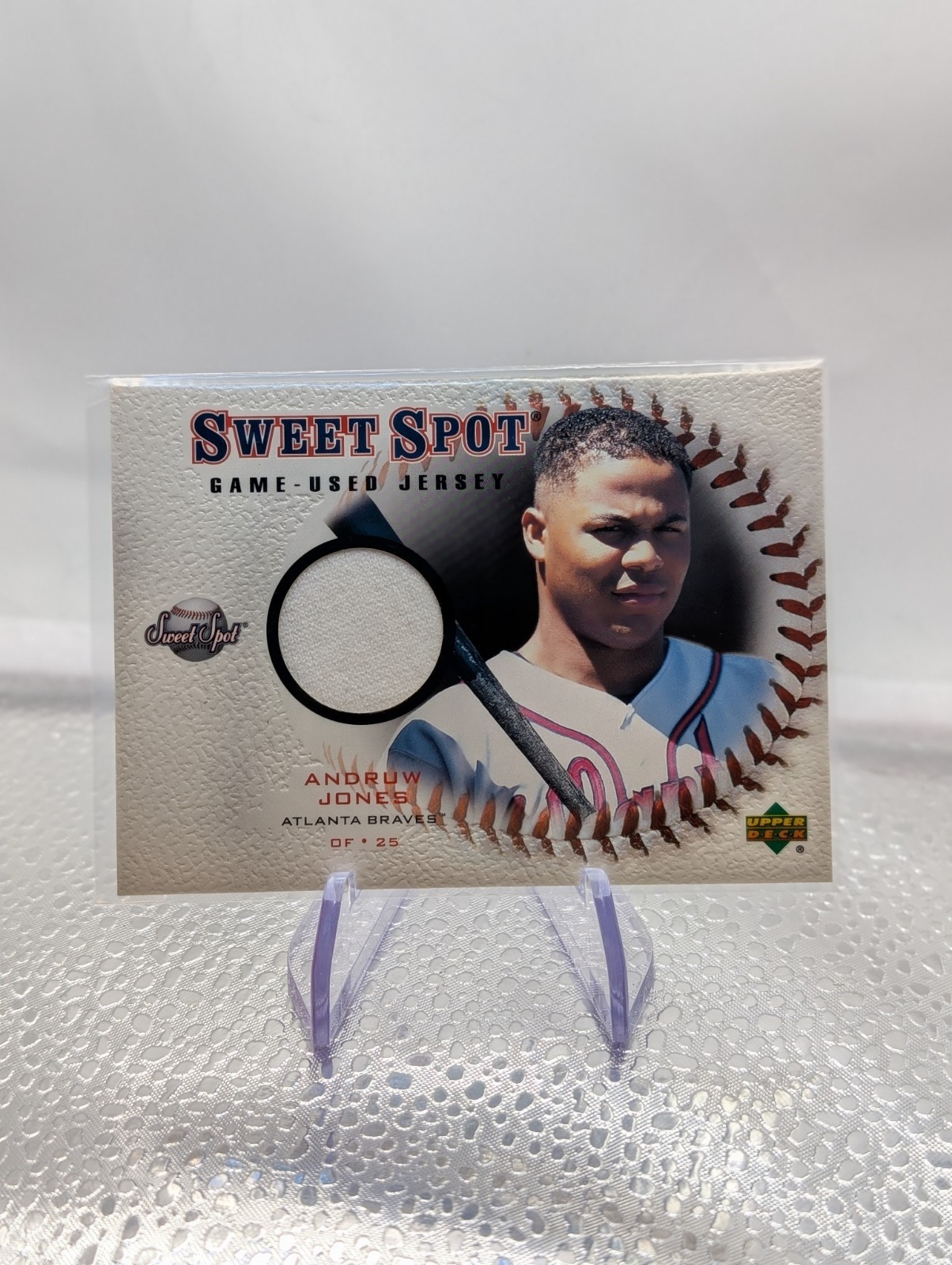2001 Upper Deck Sweet Spot - Game-Used Jerseys Andruw Jones #J-AJ (MEM) view 1