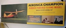 RARE NIB 1960 STERLING AERONCA CHAMPION RUBBER BALSA WOOD AIRPLANE 21WS Kit K-1