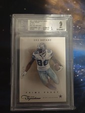 2011 Prime Signatures Prime Proof Black Dez Bryant 1 Of 1 Bgs 9