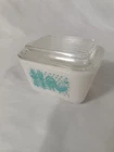 Pair of Vintage Pyrex 0501 Amish Butterprint Refrigerator Dishes w/Lids  1.5 Cup