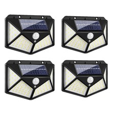 4PCS Solar Motion Sensor Wall Lights,Outdoor Lamp for Garden Yard Garage Fence