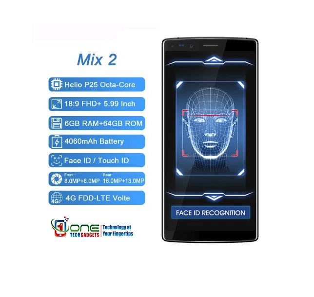Smartphone Doogee Mix 2 64 Go 6 Go Android double SIM débloqué quad cœur noir - Photo 2/4