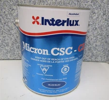INTERLUX MICRON CSC -CA BLUE 1 Gallon Marine Bottom Paint see pics