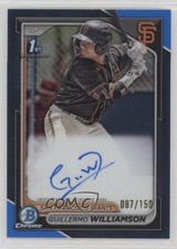 2024 Bowman Chrome Prospect Blue Refractor 57/150 Guillermo Williamson Auto 1kn1
