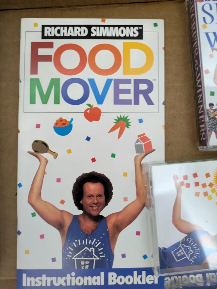 Vintage Richard Simmons Move Groove & Lose Box Set – Sealed VHS, FoodMover,... - Image 4 of 4