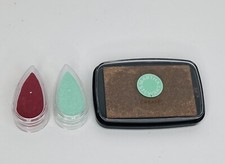 Lot of 3 Martha Stewart Crafts Ink Pads 1-Copper 2-Unknown Red  Mint