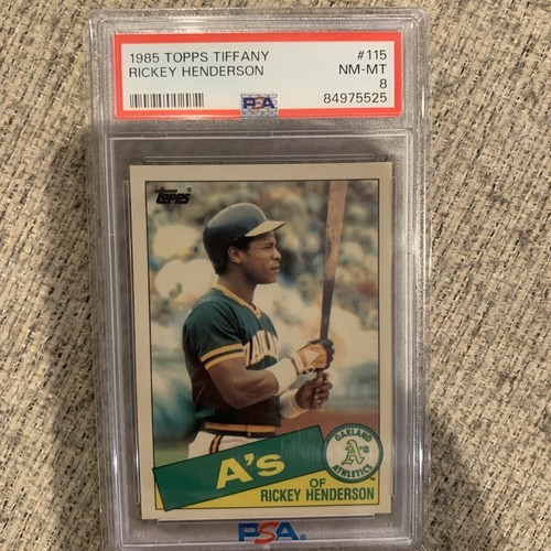 Rickey Henderson #115 1985 Topps Tiffany card