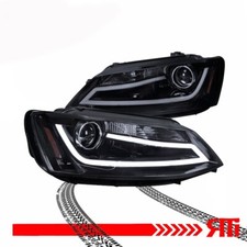 Faros proyectores para Volkswagen Jetta MK6 11-18 con señal LED DRL ahumada