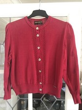 Ladies Cardigan By Geiger Size Uk14 Red