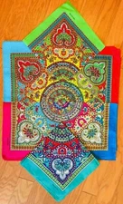 12 (Dozen) Mosaic Multi Color 100% Cotton Bandana 22"x22" Bandanna