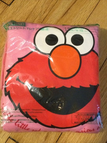 NOS vintage 90s SESAME STREET t shirt L Elmo pink Japan anime muppet - Picture 2 of 6