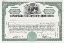 Westinghouse Electric Corporation. Stock Certificate
