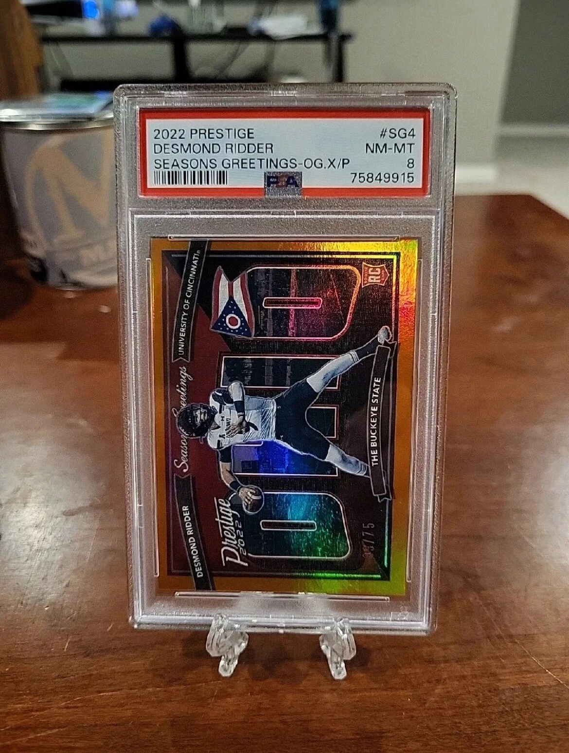 Desmond Ridder Panini Prestige Seasons Greetings #SG4 Xtra Points Gold