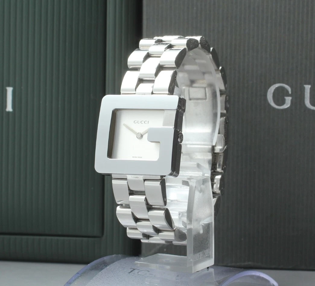 [Presque comme neuve / boîte] Montre pour femme Gucci G Face 3600J cadran blanc quartz carré 26 mm