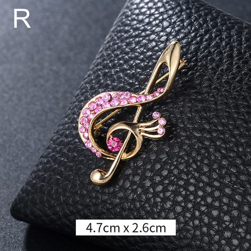 Musiknote Kristall Strass Brosche Anzug Hemd Kragen Pin Hochzeit Schmuck - Bild 25 von 58
