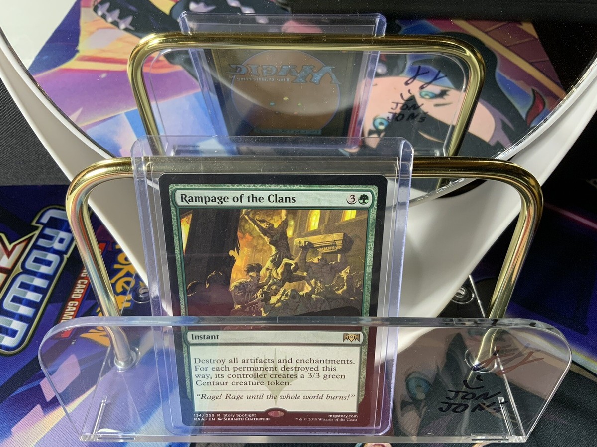 Rampage of the Clans 1x FOIL RNA MTG Ravnica Allegiance Rare MINT green Rampage of the Clans 1x FOIL RNA MTG Ravnica Allegiance Rare MINT green
