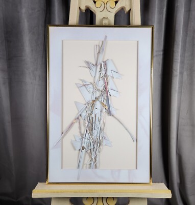 Constance Powell-Teeples Abstract Mixed Media RARE! Early Work Before Marriage 
