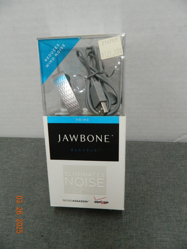 Jawbone Noise Assassin Prime Bluetooth Earwear Silver Headset JBT01 New