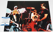 NIRVANA KRIST NOVOSELIC & DAVE GROHL SIGNED 11x14 LIVE PHOTO BECKETT COA BAS