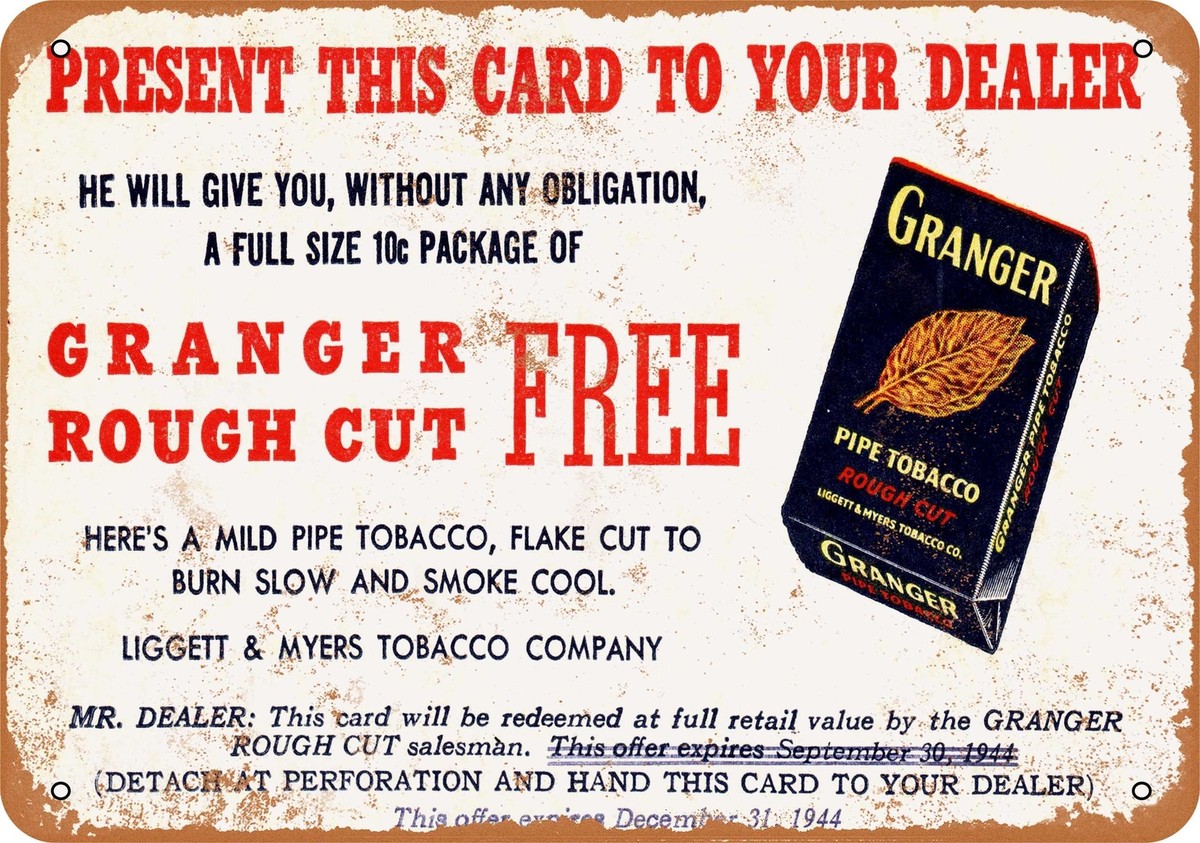 granger pipe tobacco Vintage Poster 15x15 Granger 7oz - Granger Pipe