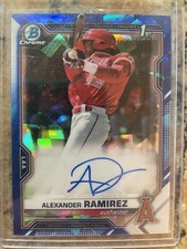Alexander Ramirez Auto!🔥 2021 Bowman Sapphire! HOT!! 🔥 Angels  Chrome 1st